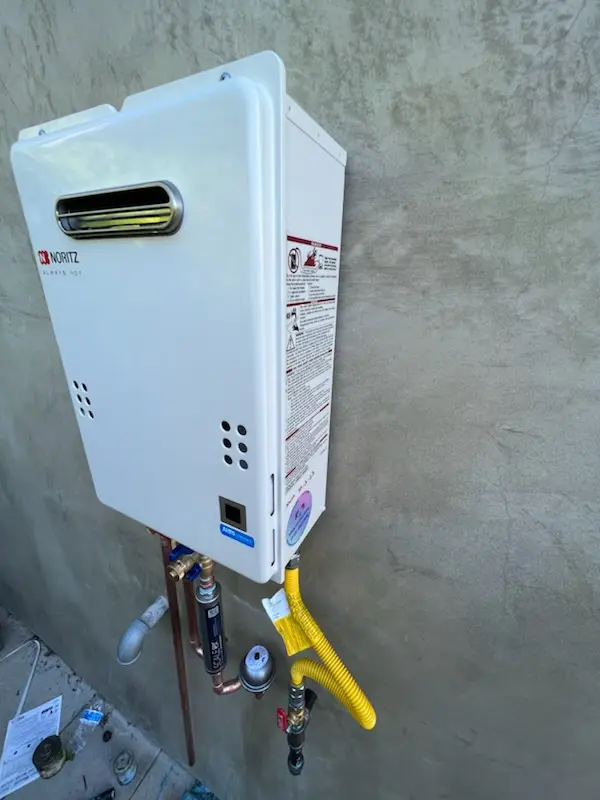 Tankless water heater installation for Walters homes